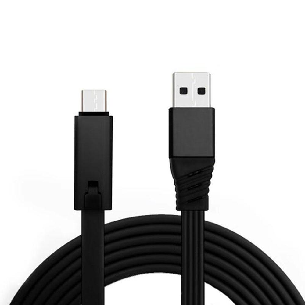 1.5m Renewable Mobile Phone Charging Cable Fast Cut Repairable USB Power Cord Fast Charging for iPhone Android Type C: black for IOS
