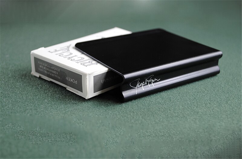 Master card clip joe porper spillekort magic trick metal poker holder deck protector pack box case tilbehør