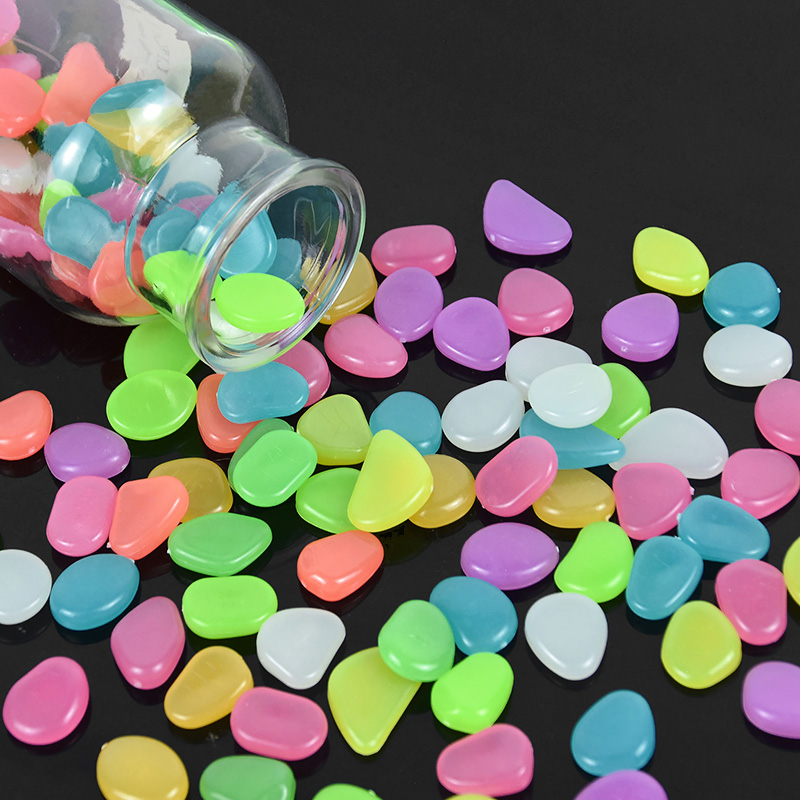 25/50pcs Luminous Stone Glow In The Dark Garden Pebbles Glow Stones Rocks for Walkways Path Patio Lawn Yard Fish Tank Decoration