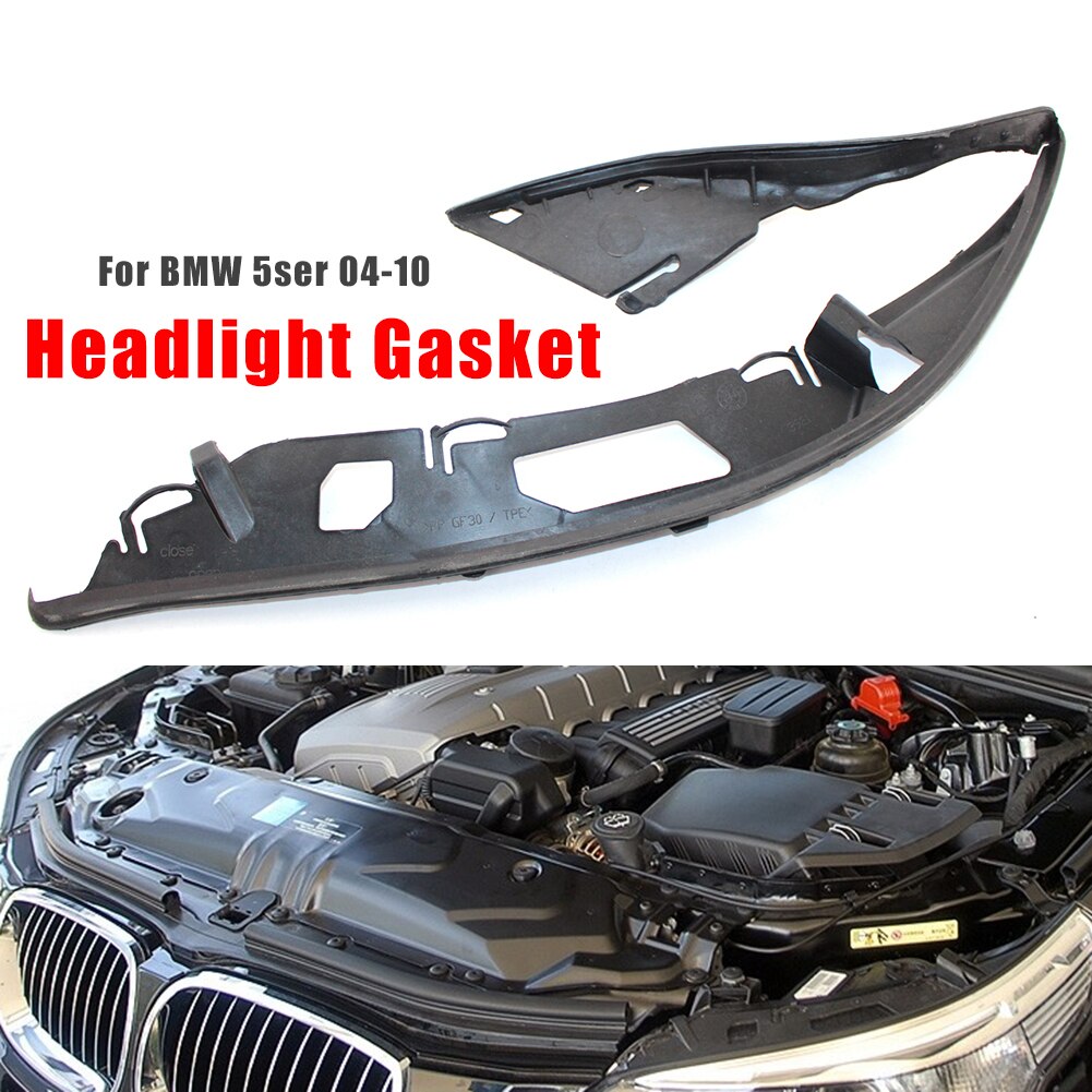 Koplamp Cover Auto Koplamp Lens Shell Cover Koplamp Lens Pakking Rubber Afdichting Voor Bmw E60 5 Serie 525i 528i 530i 535i 545i