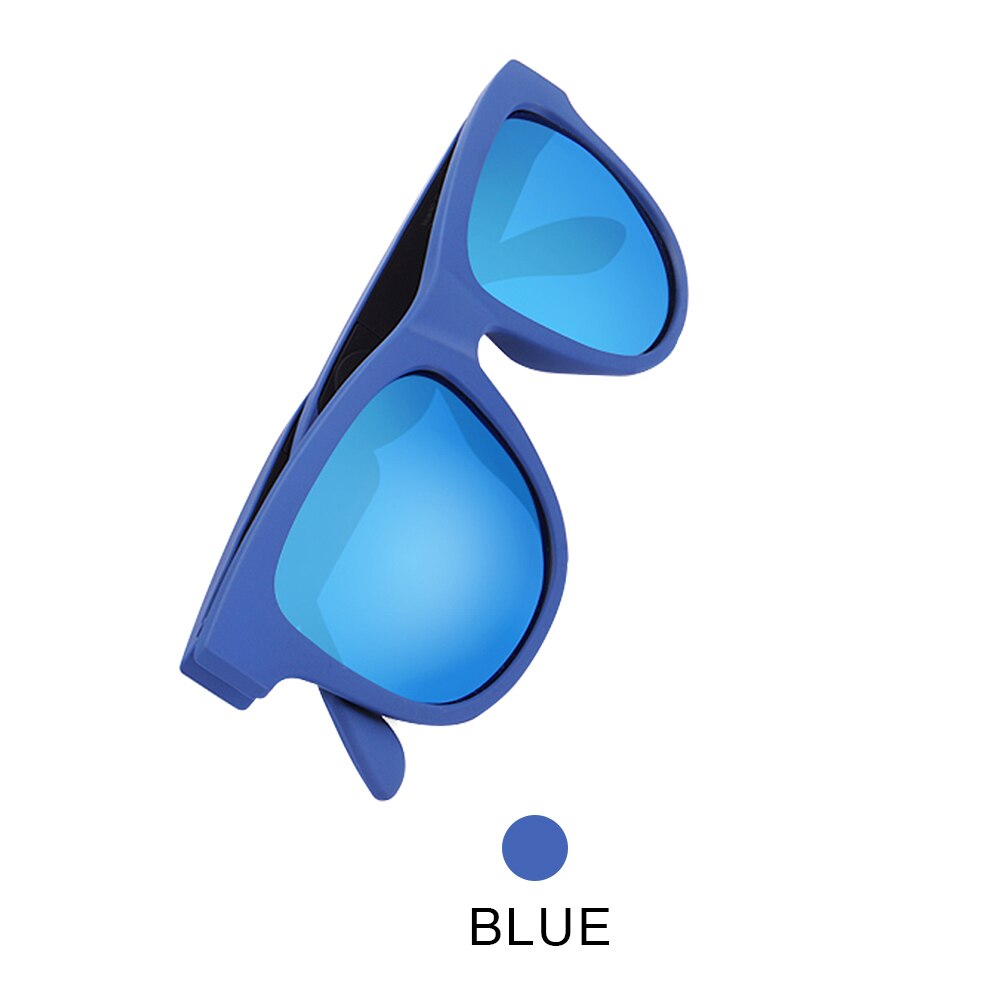 G1 Wireless Bone Conduction Bluetooth Sunglasses w/Mic Hands-Free Call Music Waterproof Smart Sunglasses for iPhone Android: Blue