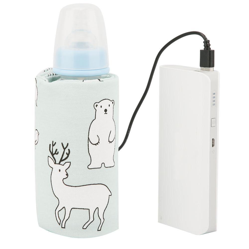 USB Flessenwarmer Draagbare Reizen Melk Warmer Baby Zuigfles Verwarmde Deksel Isolatie Thermostaat Voedsel Heater: A5