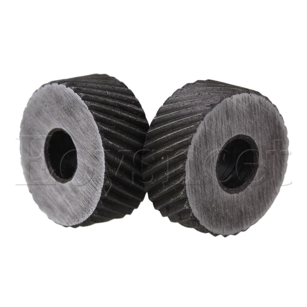 2PCS 19 x 8mm Knurl Wheel Tool Diagonal Coarse Twill Pattern 1.5mm Pitch Roller