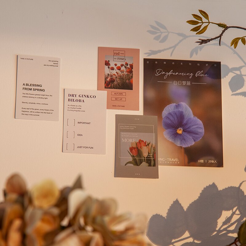 20pcs Diary Stickers aesthetic Decorative Scrapbooking material handmade korea DIY collage material Stationery Sticker