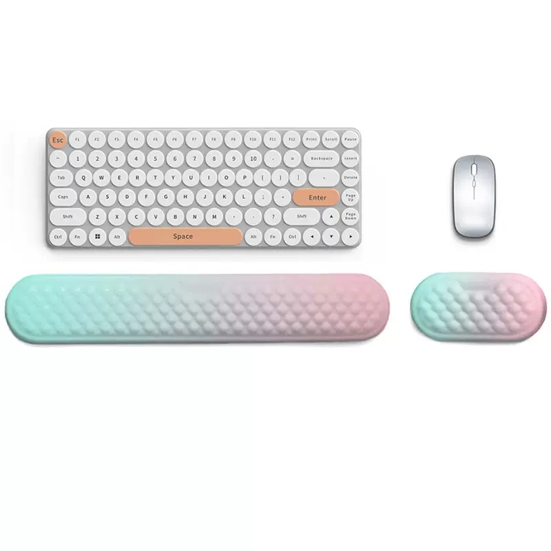 Toetsenbord Polssteun Pad Set Zacht Memory Foam Muismat Polssteun Kussen Pijnbestrijding Ergonomische Computer Muismat