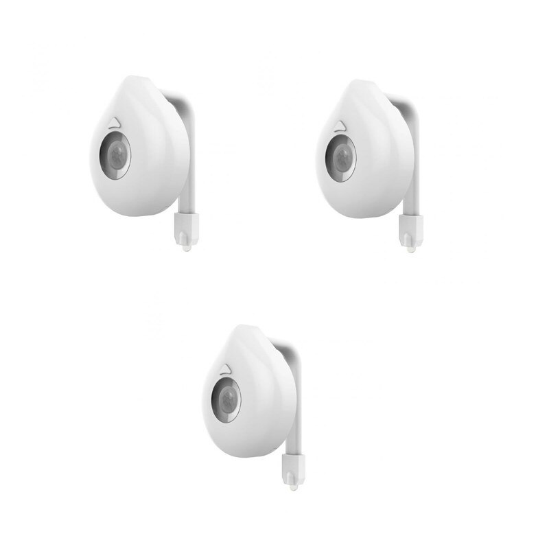 Night Light Motion Sensor LED Toilet Bathroom Night Light Waterproof Backlight Toilet Bowl Bulb WC Toilet Light: 3pcs