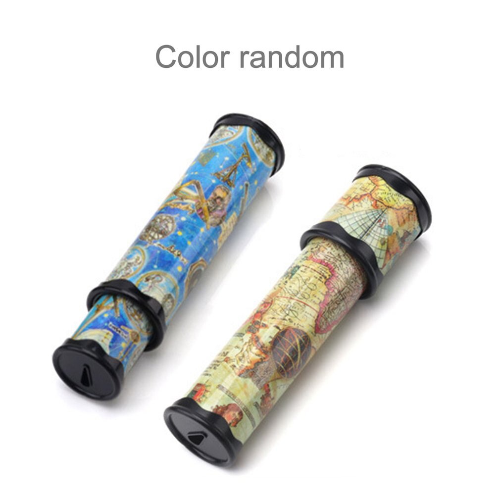 Magie Kunststoff Kaleidoskop Kinder Kinder Pädagogisches Spielzeug Phantasie Farbige Welt Baby Jungen Mädchen Spielzeug-Zufällige Farbe: 2-segment large size