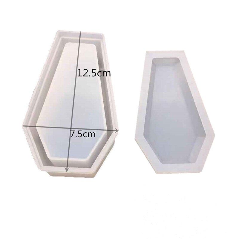 Siliconen mal voor doodskist, sieradendoos, halloween, gotische container, kawaii, kunstbenodigdheden, siliconen mal voor het maken van hars.: Default Title