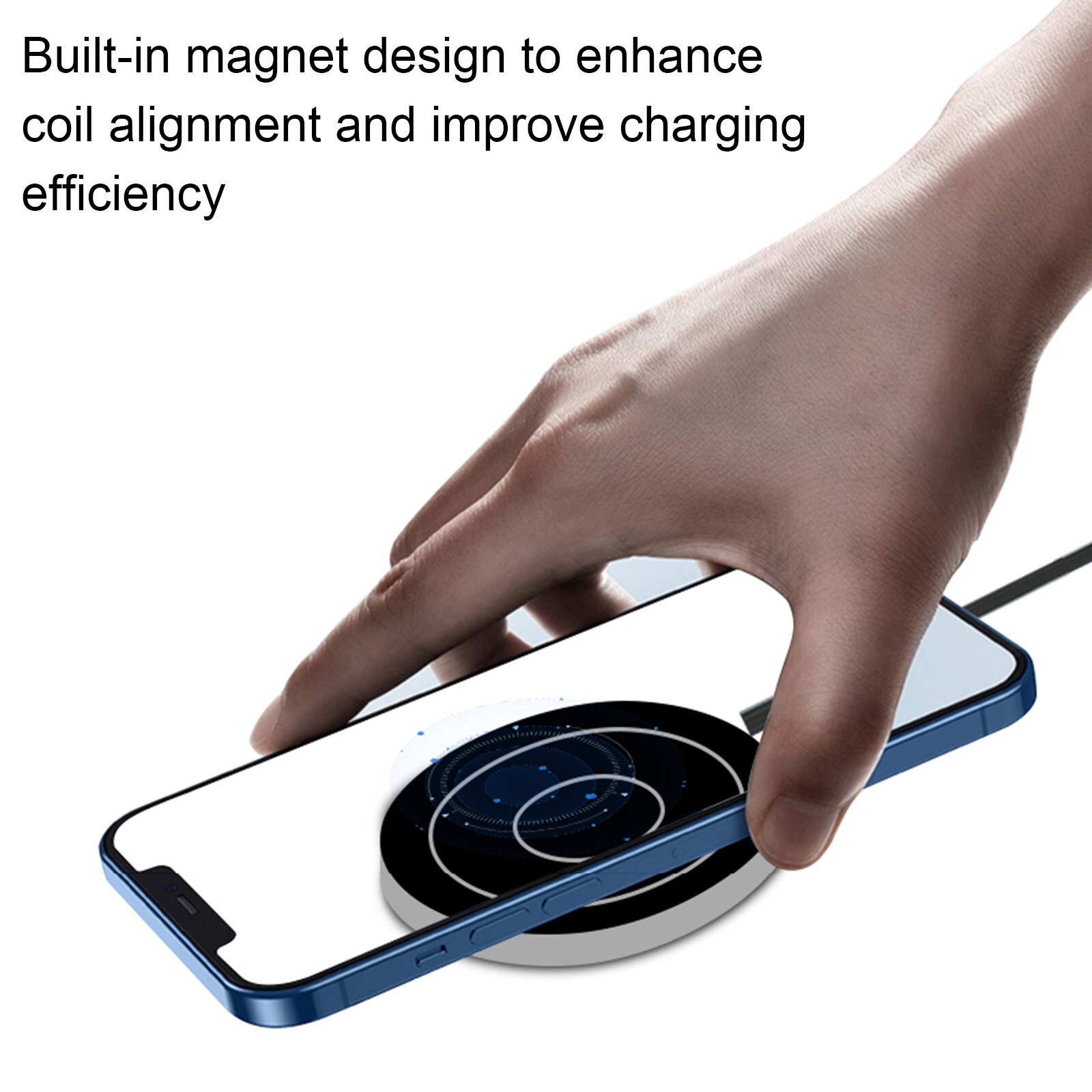 USB Charger For Apple IPhone 12 Pro Magnet Magnetic Wireless Charger T12 QI For IPhone12 ABS USB-C Fast Charger Charger