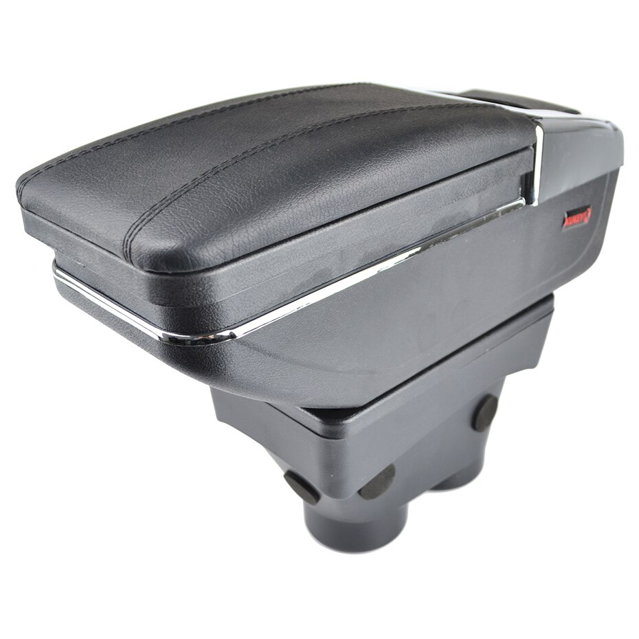 Pour Peugeot 208 accoudoir bras repos rotatif boîte de rangement décoration voiture style: Black thread