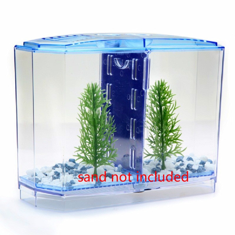 2 Size Acrylic Aquarium Betta-fish Tank Mini Incubator Fishbowl For Fry Isolation Hatchery Guppy Fish Reptile Cage Turtle House