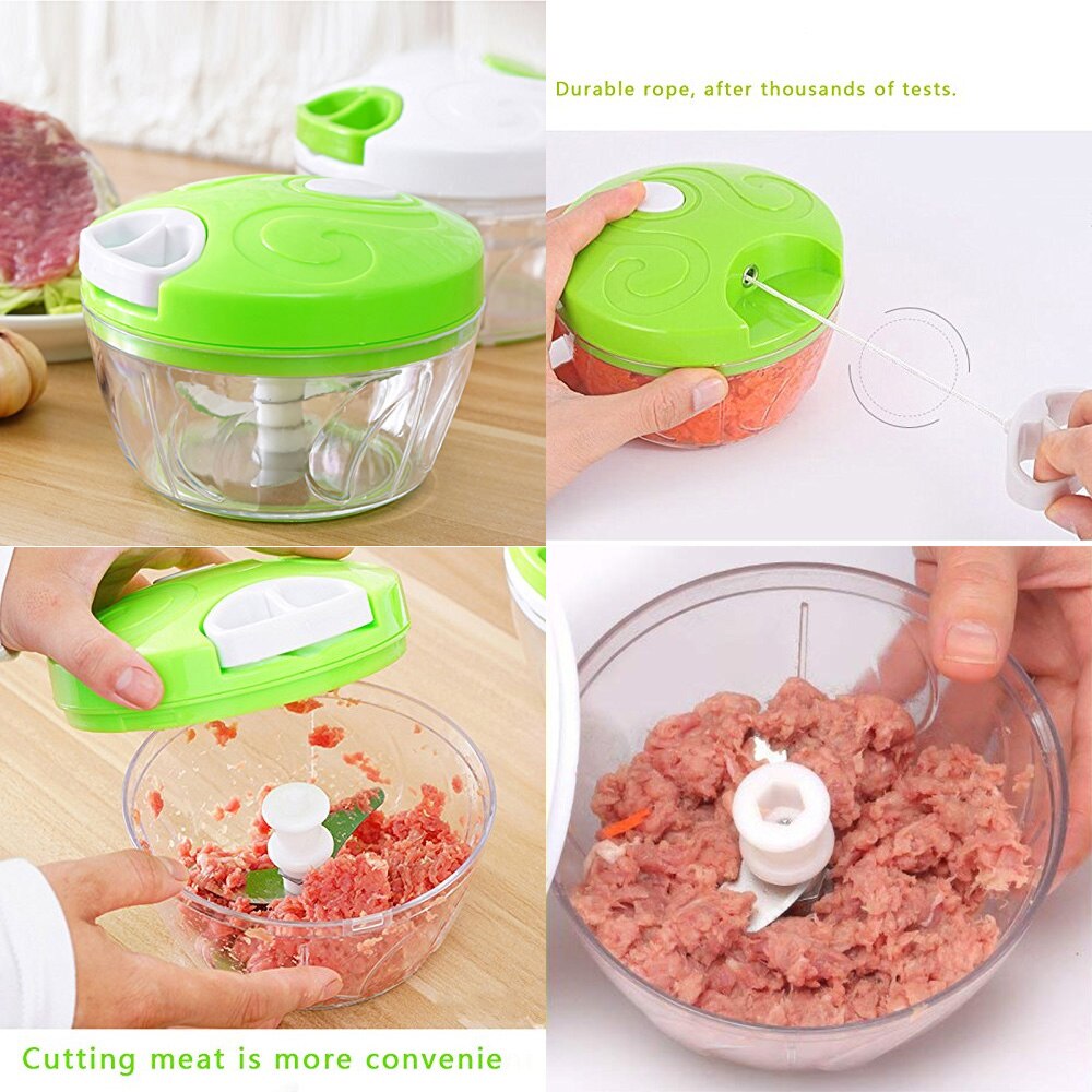 Handleiding Voedsel Chopper Pull String Groente Fruit Noten Uien Hand Mincer Blender Mixer Keukenmachine Kichen Accessoires