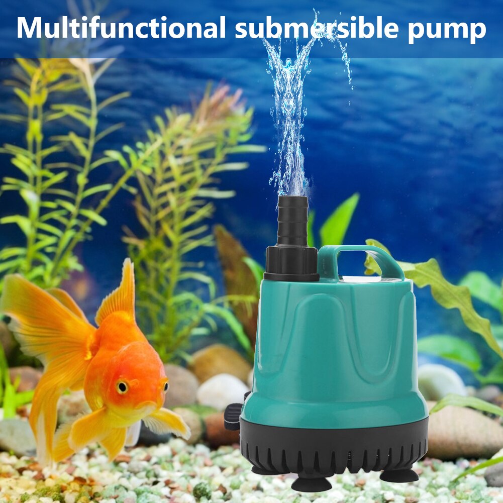360 Degree Fish Tank Submersible Water Pump Aquarium Bottom Silent Filter Suction Feces Pump Garden Fountain Waterfall Pump