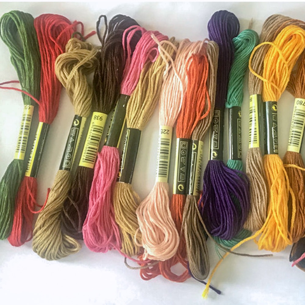 100 Colors Cross Stitch Cotton Sewing Skeins Embroidery Thread Floss Skein Kit DIY Sewing Tools Craft Accessories