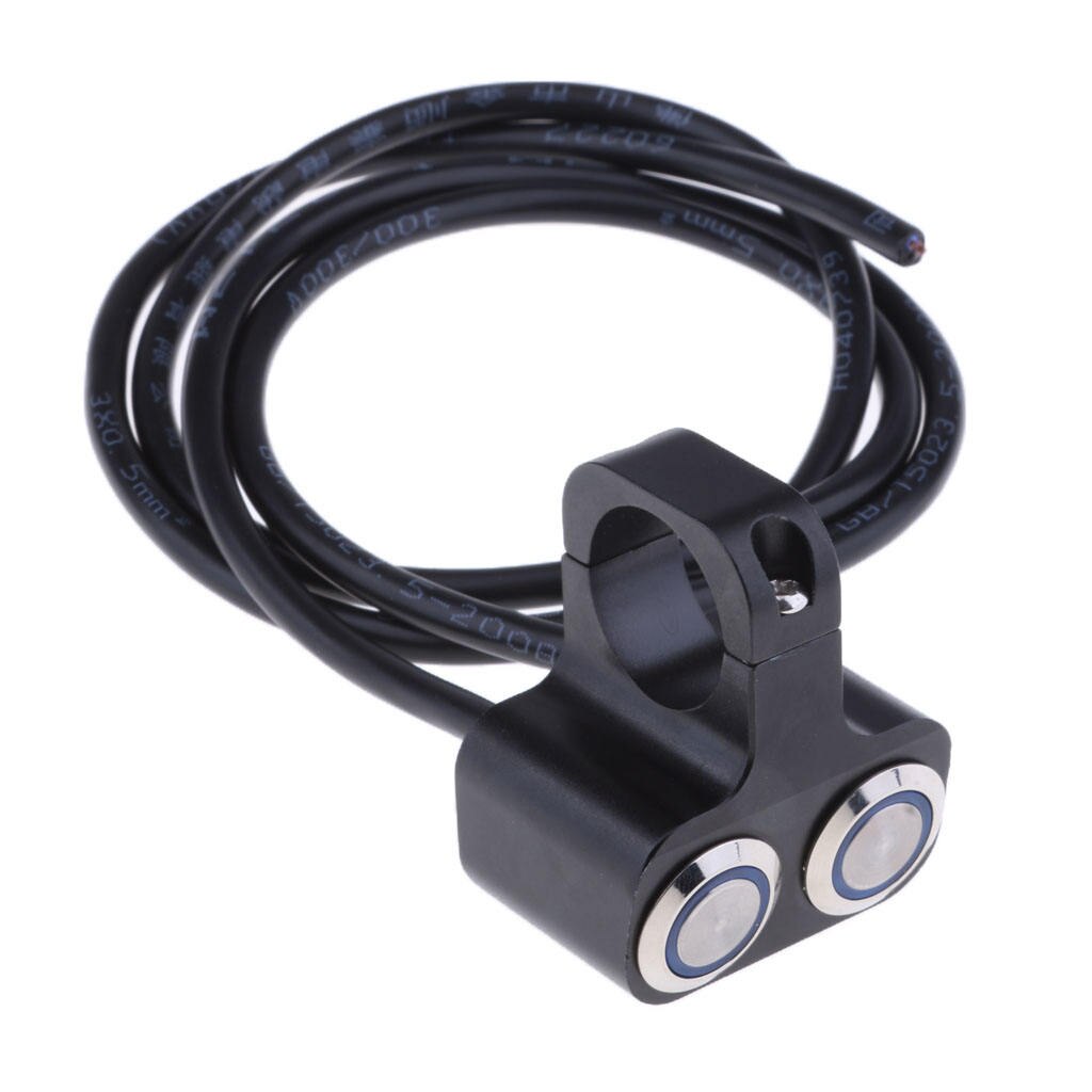 12V Motorcycle Handlebar Grip Headlight Switch Dual Push Button On/Off