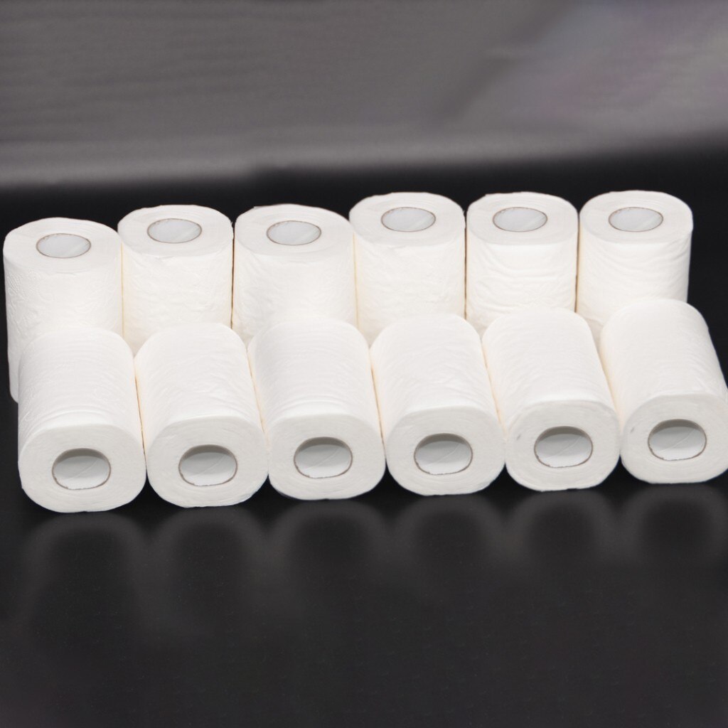 12/10 Rolls White Toilet Paper 4 Layer Tenacity Durable Bathroom Toilet Roll Tissue Towels Tissue For Home papel higienico