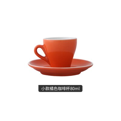 Espresso kaffekopp , 80-150ml set med keramiska kaffekoppar italienska mjölkmuggar, keramiska koppar och fat set flerfärgad valfri: 80ml- e