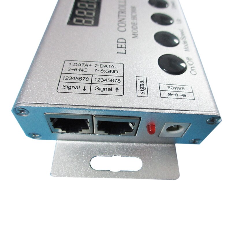 HC008 programmable RGB led pixel controller 4Keys DC 5V 12V 24V 133 effect modes dimmer for WS2812 WS2811 2801 LED Strip Light