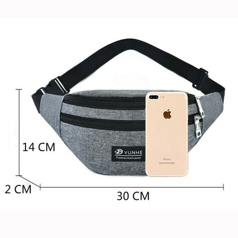 Unisexe femmes hommes garçons filles multifonction sacoche de ceinture de style décontracté ceinture sac voyage hanche Bum sac petit sac à main poitrine poche poitrine sac