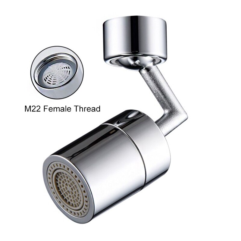 Brass Universal Splash Kitchen Aerato 720 Degree Swivel Sink Faucet Aerator 2Modes Water Saving Mixer Tap Aerator Diffuse Nozzle: M22 Female Thread