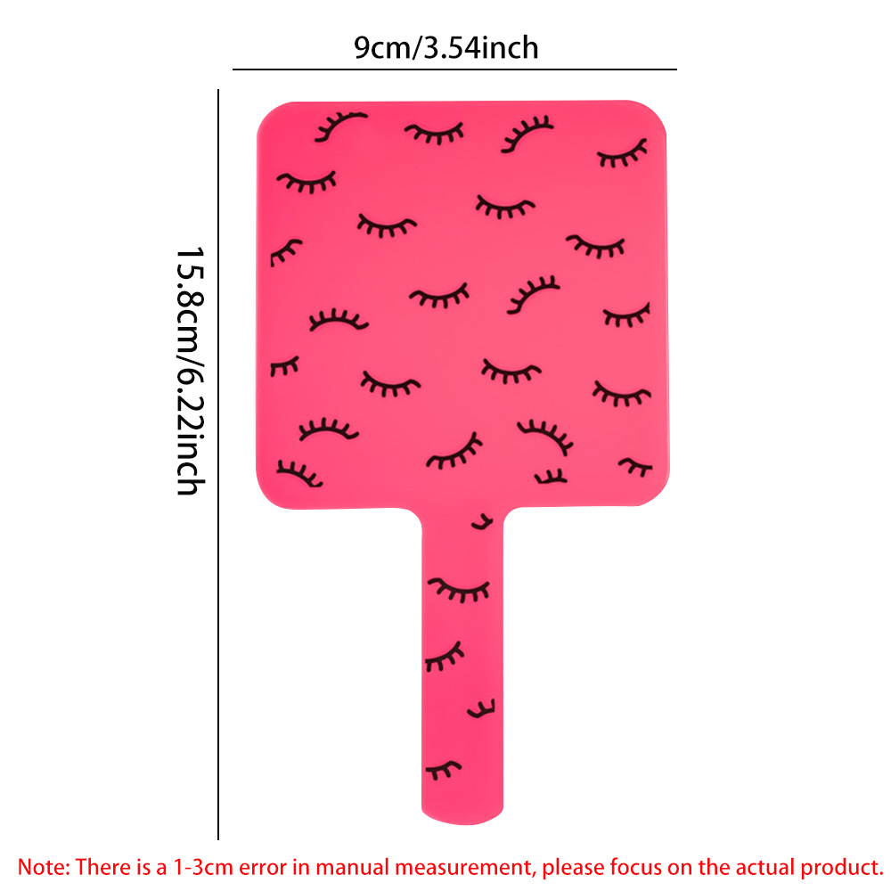 Espejo de maquillaje de mano, espejo de extensión de pestañas portátil para mujeres y niñas, espejos pequeños para la cara, accesorios de mesa de belleza