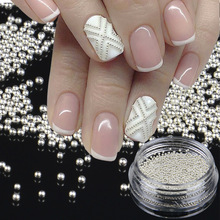 1 Bottletiny Circle Bead Decoratie Zilver Goud 3D Nail Art Caviar Diy Accessoires Manicure Gereedschap