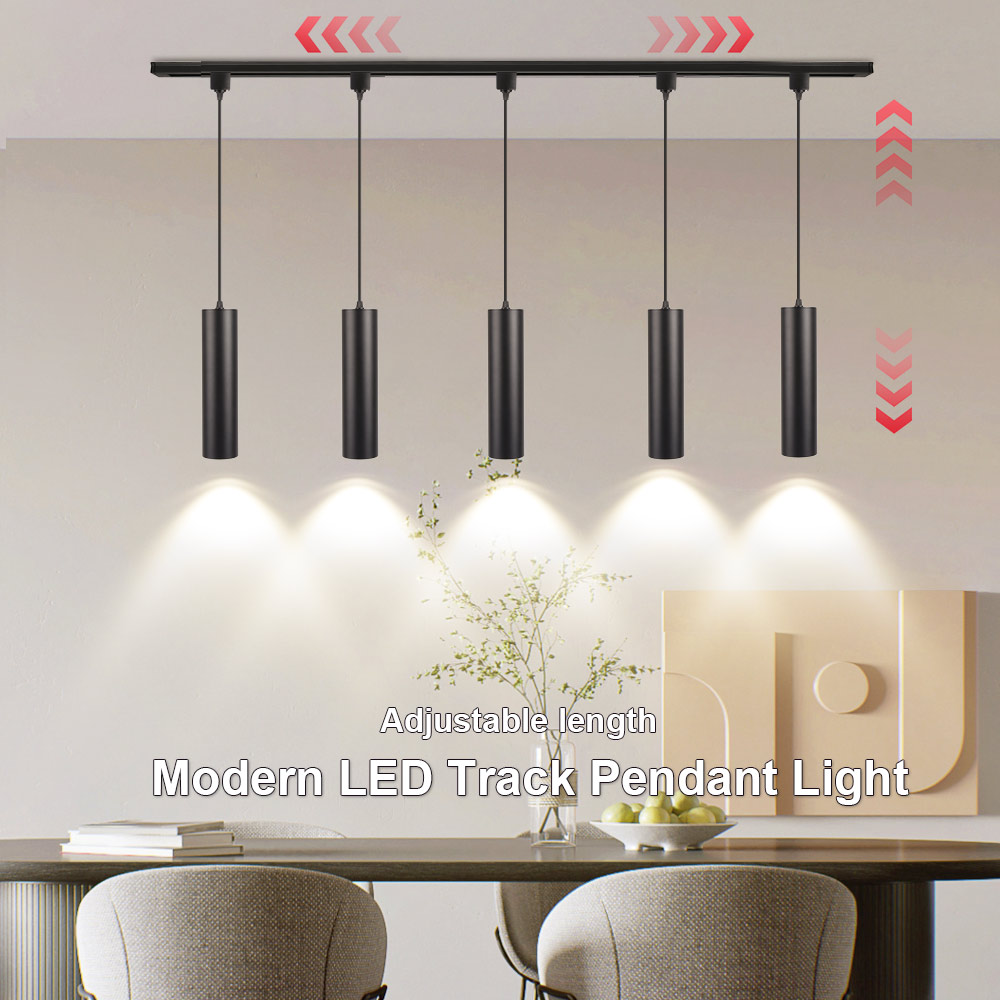 110V 220V LED Track Anhänger Licht Decke Esstisch Lange Rohr Hängen Lampe Für Wohnzimmer Küche Kronleuchter hause Decvor