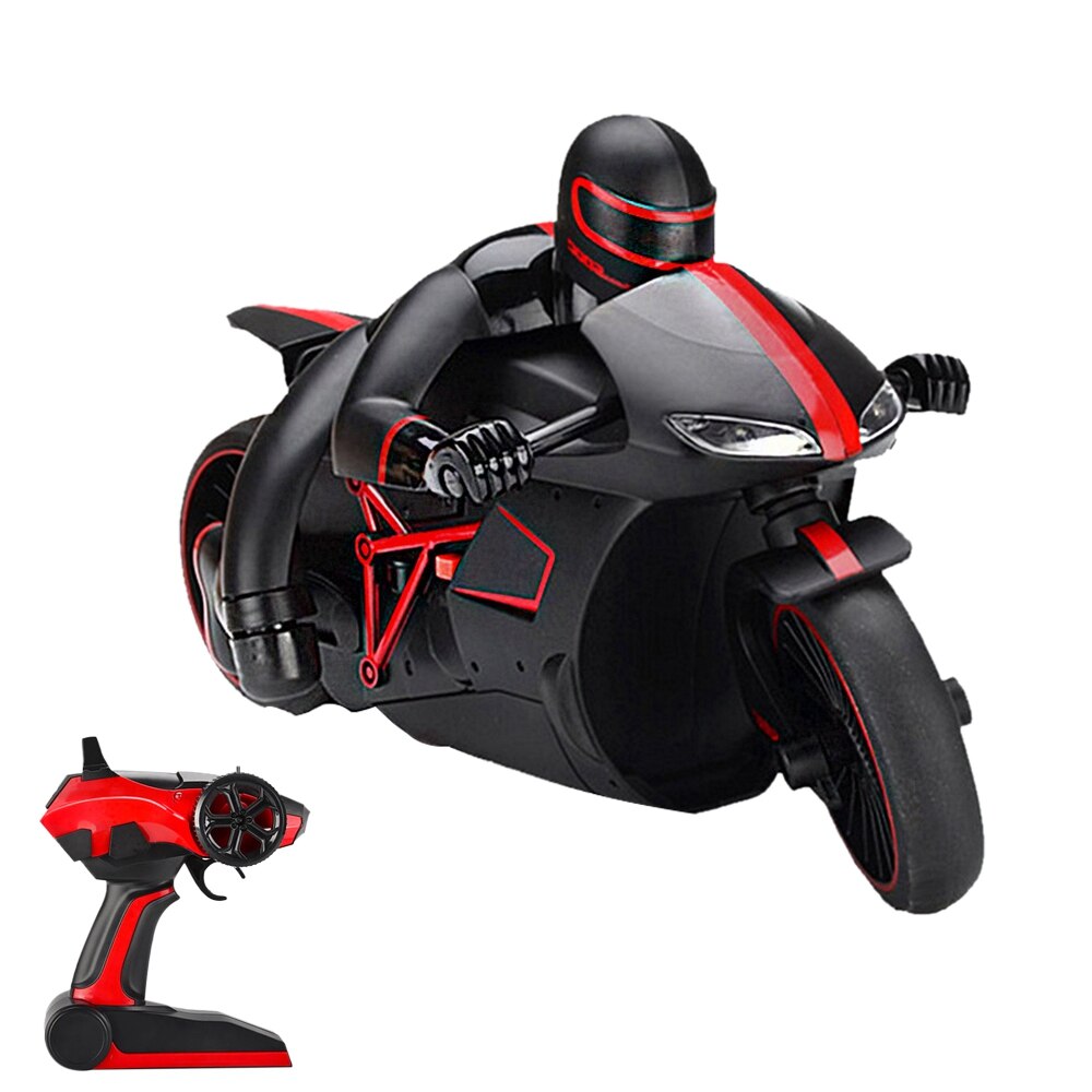 2.4g 4ch trådløs mini fjernbetjening rc højhastighedsdrift motorcykel racermotorcykel model med lette børn robot legetøj til drenge: Rød
