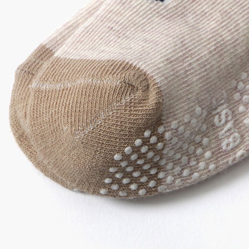 12 par/set peúgas elásticas do algodão do bebê da criança anti deslizamento para meninos meninas p31b