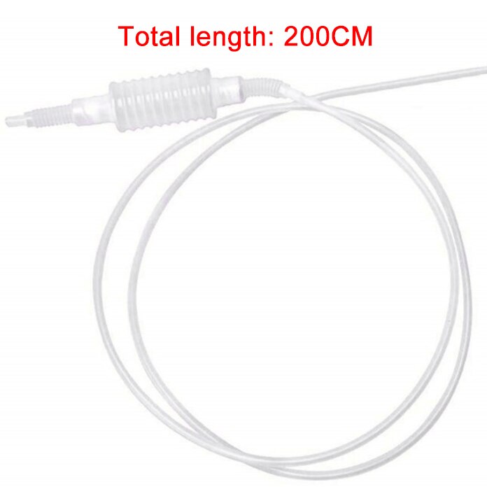 2 Meter Syphon Tube Hand Fuel Pump Gasoline Siphon Hose Gas Oil Water Fuel Transfer Siphon Pump for Water Gasoline Liquid Home B