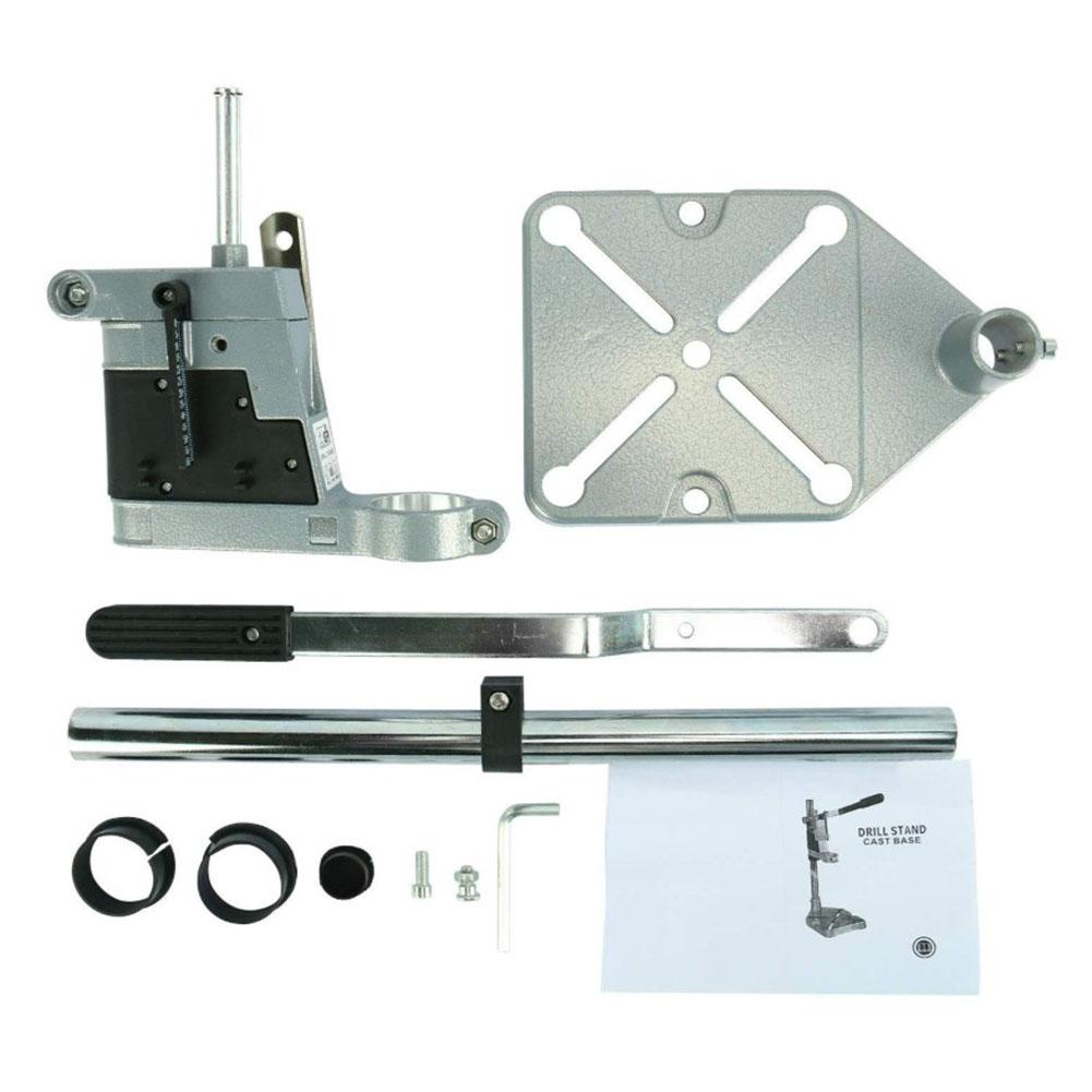 1PC Workstation Drill Press Stand Adjustable Desktop Drill Stand Multifunction Aluminum Base Repair Tool for Electric Drill