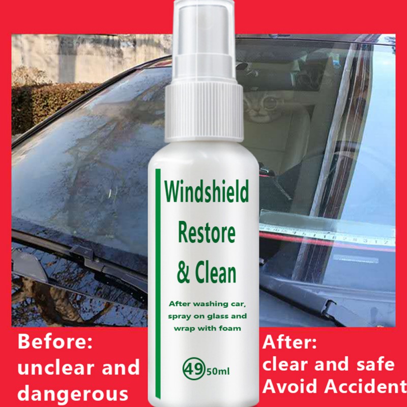 50ml Automotive Glass Coating Agent Rainproof Agent Glass Rain Mark Oil Film Remover Car Glass Multifunction Cleaner Tools