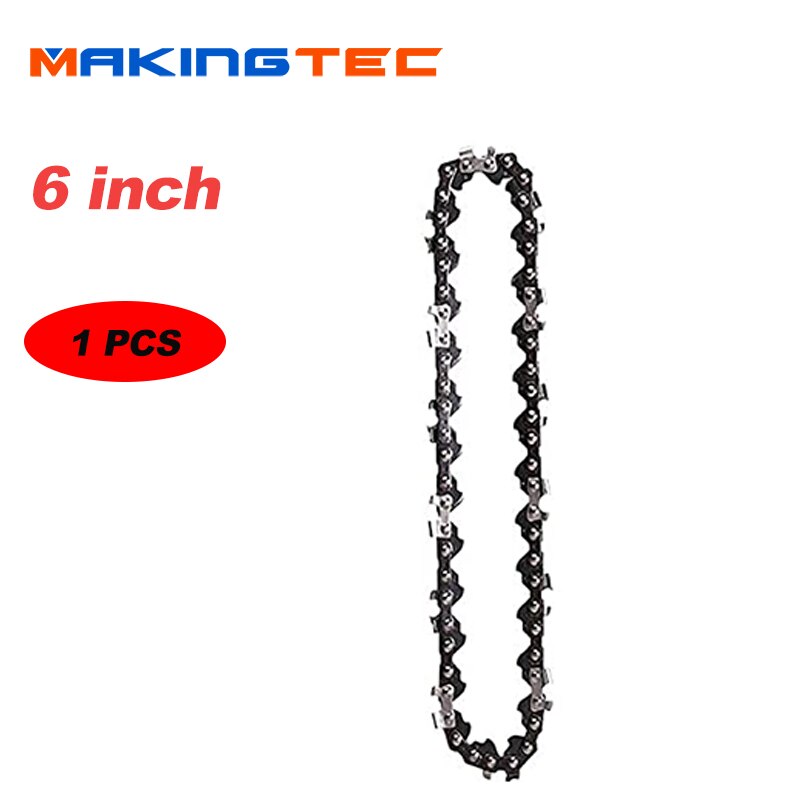 MAKINGTEC 4 inch Chain 6 Inch Replacement Chain Electric Cordless Chainsaw Garden Power Tools One-handed Woodworking Pruning: MK-6inch-01