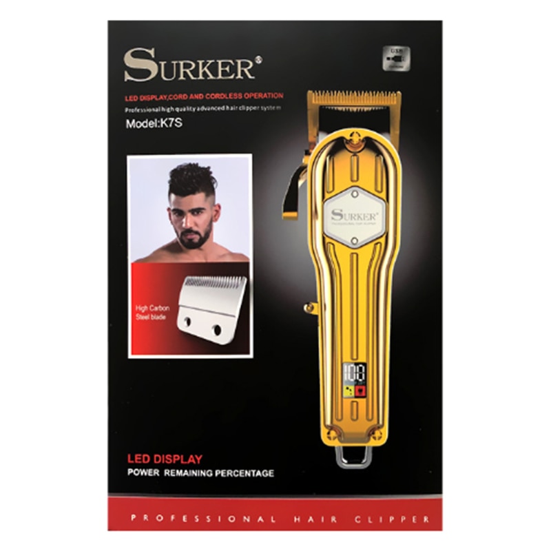 Hairdressing hair clipper full metal powerful beard hair trimmer for men hair cutter machine haircut adjustable