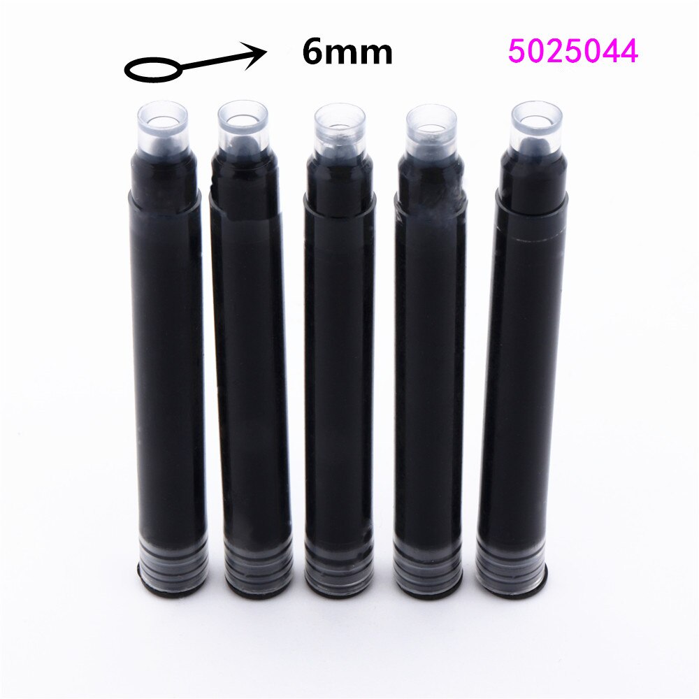 color Black School student office Supplies Fountain Pen: 5pcs ink Black