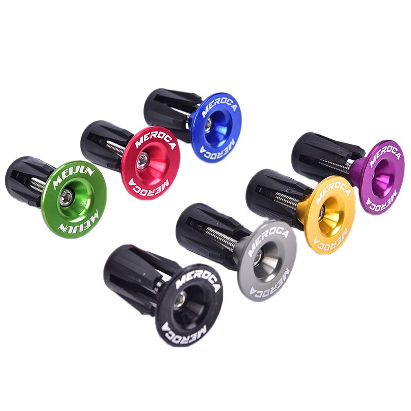 2 uds. De tapones para manillar de bicicleta, ligeros, de aluminio, antideslizantes, accesorios para bicicletas de montaña