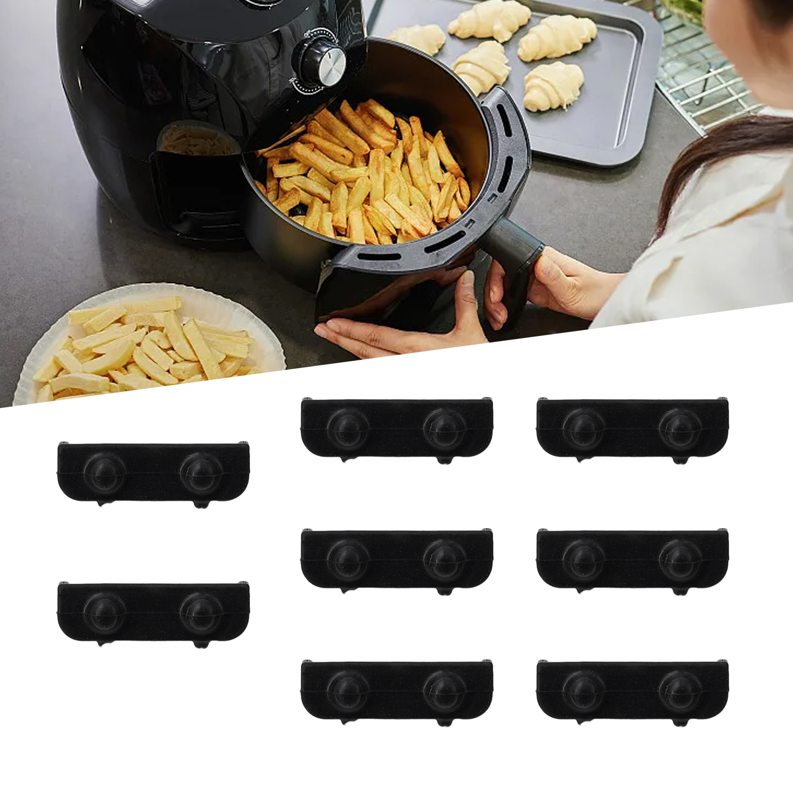 Lucht Friteuse Rubber Bumpers,Air Friteuse Lade Rubber Vervangen Onderdelen Air Friteuse Replac Onderdelen Beschermhoezen Krasbescherming Cover