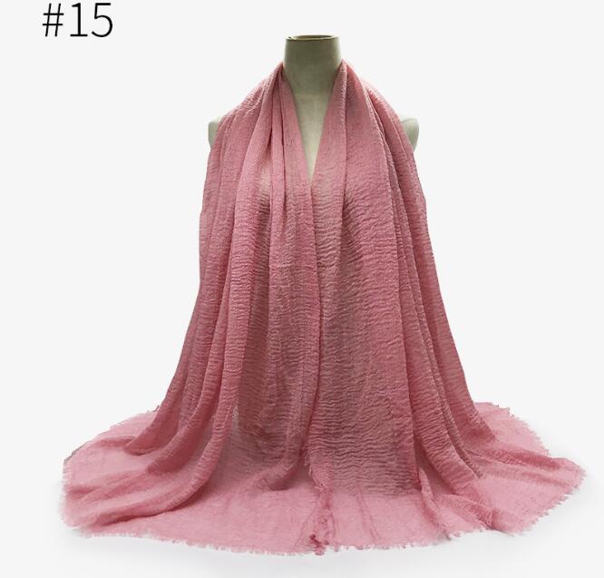 Écharpe Hijab en viscose de coton, 10 pièces, , écharpe, châle à la , bon marché, enveloppe musulmane, 50% pièces: 15