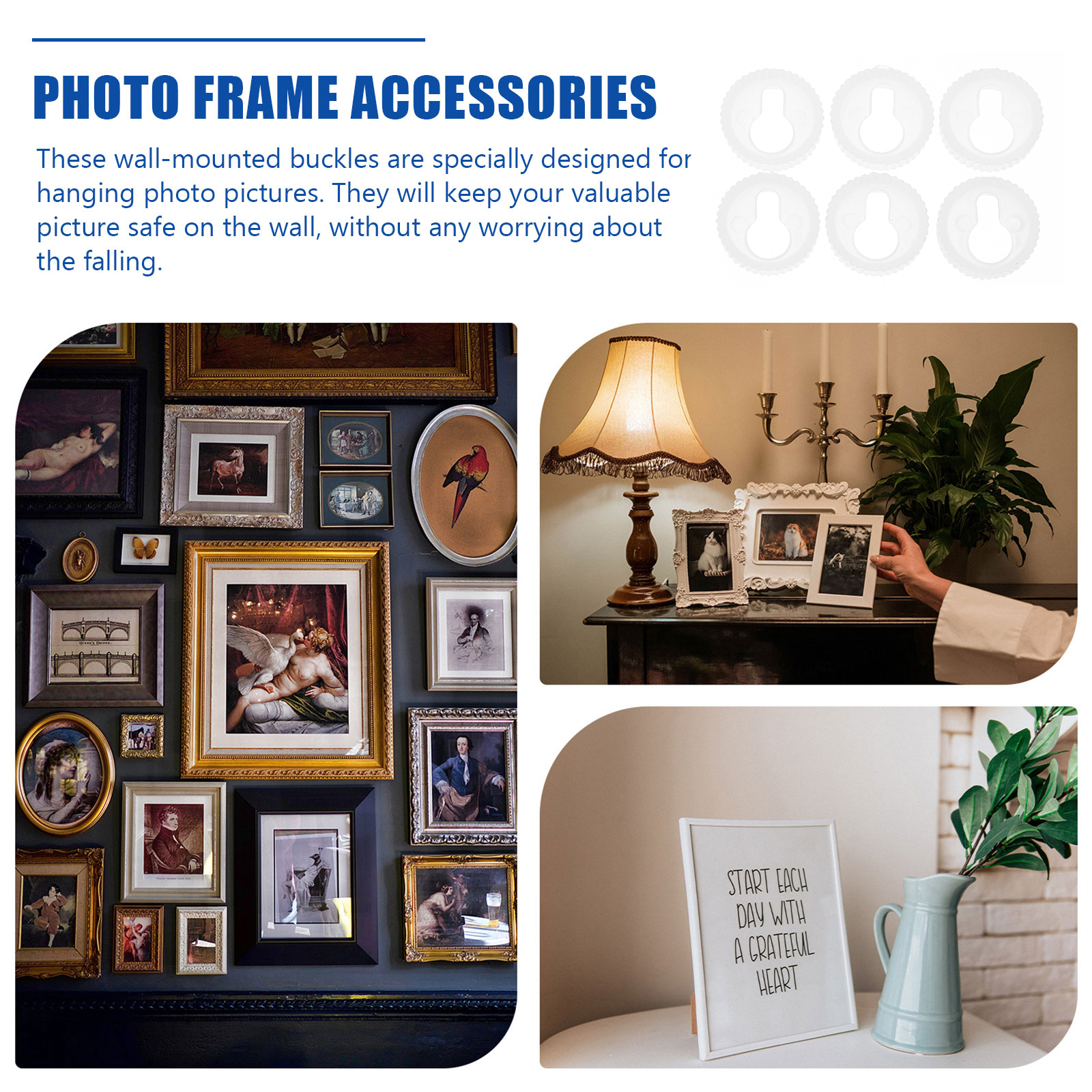 50pcs Photo Frame Keyhole Hangers Frame Keyhole Hangers Round Keyhole Hangers