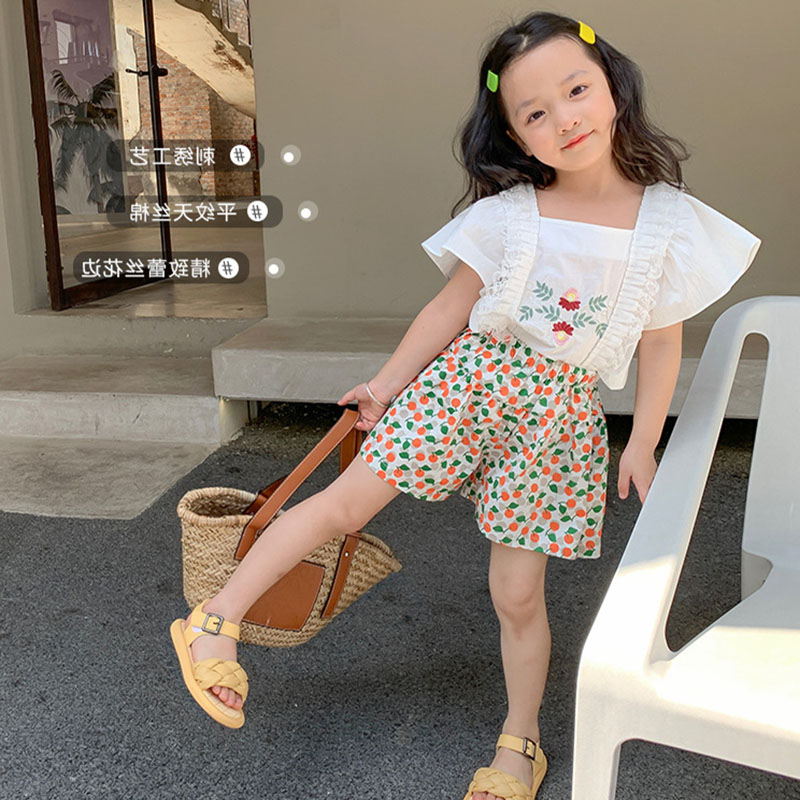 Shorts d'été pour filles de 2 à 6 ans, ample, imprimé de points, taille élastique, pantalons fins pour filles