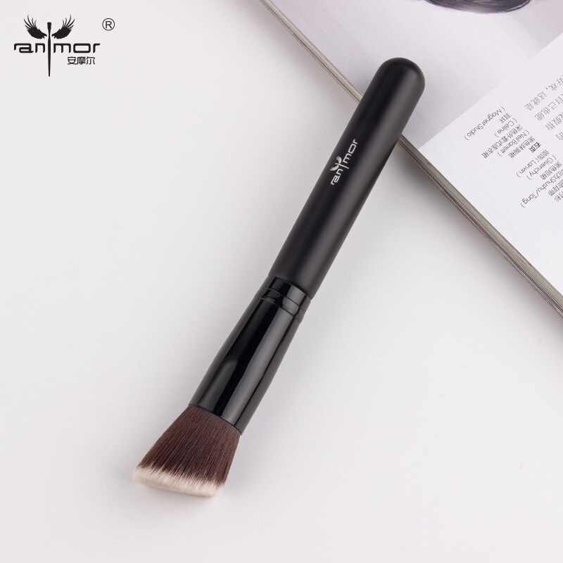 Anmor makeup børste sæt foundation pudder kit rigt syntetisk hår øjenskygge blush blending make up børster pinceaux maquillage: 3012-04k