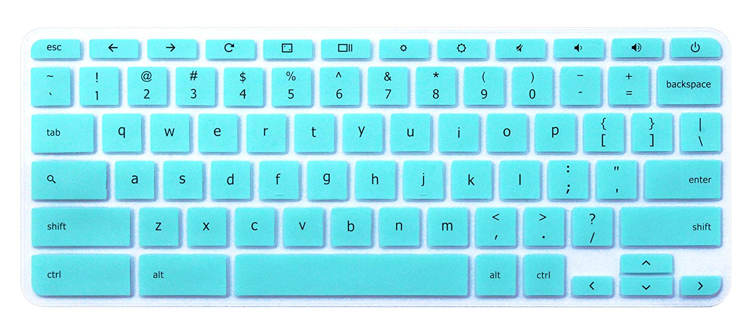 Funda protectora para teclado de ordenador portátil para Acer R11 más de 11,6/Chromebook 11 CB3-131 CB3-132/R 11 CB5-132T: whiteblue