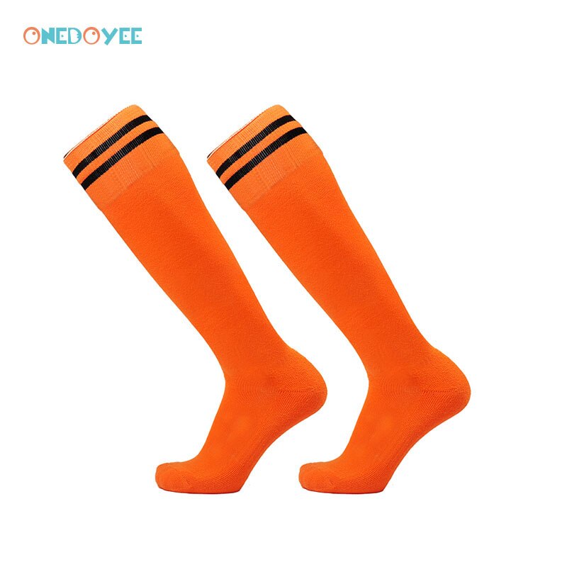 Onedoyee Sports Men Women Kids Football Socks Outdoor Running Soccer Socks Breathable Children Boys Stockings Socks Knee High: Khaki / Kids  Size