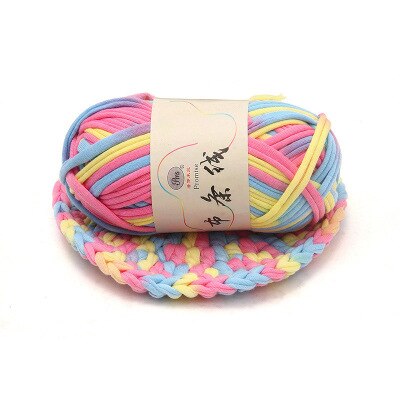 Fils de tissu fantaisie pour sac à crochet | Fil mélangé en coton doux fait à la main, coussin de couverture pour tricot à la main 2cm 30m: 1