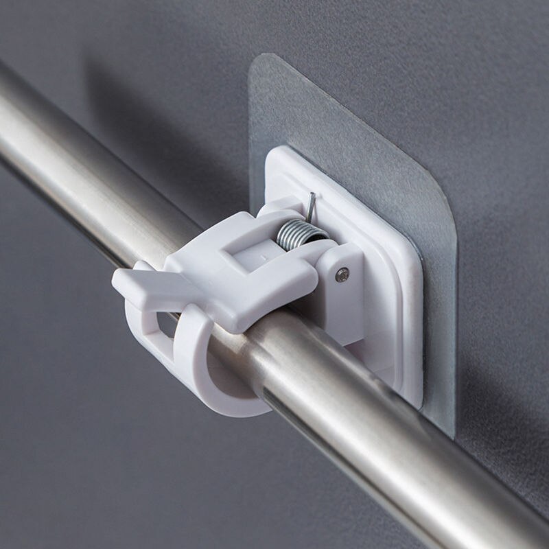 Selbstklebende Haken, stanzfreie Gardinenstange, Clip-Haken, Duschvorhangstange, Hängehalter, Haushalt, eitern Clip, Hängehakenhalter