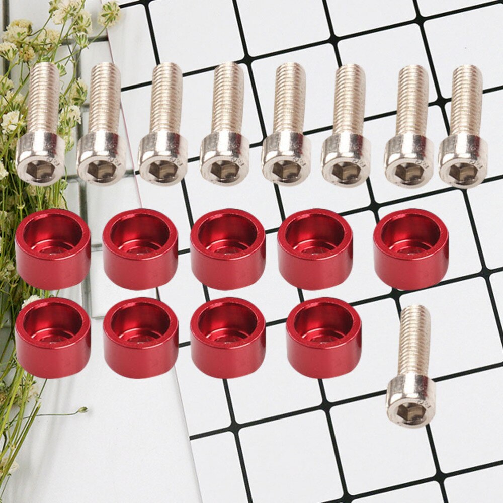 18pcs/set Intake Manifold Cup Washer Aluminium Alloy Decoration Screw Cup Washer Gasket for Vehicle