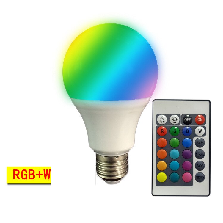 110V 220V Bluetooth E27 Rgbw Led Lamp Verlichting 5W 10W 15W Rgb Lampada Verwisselbare Kleurrijke rgbww Led Lamp Met Afstandsbediening + Geheugen Modus