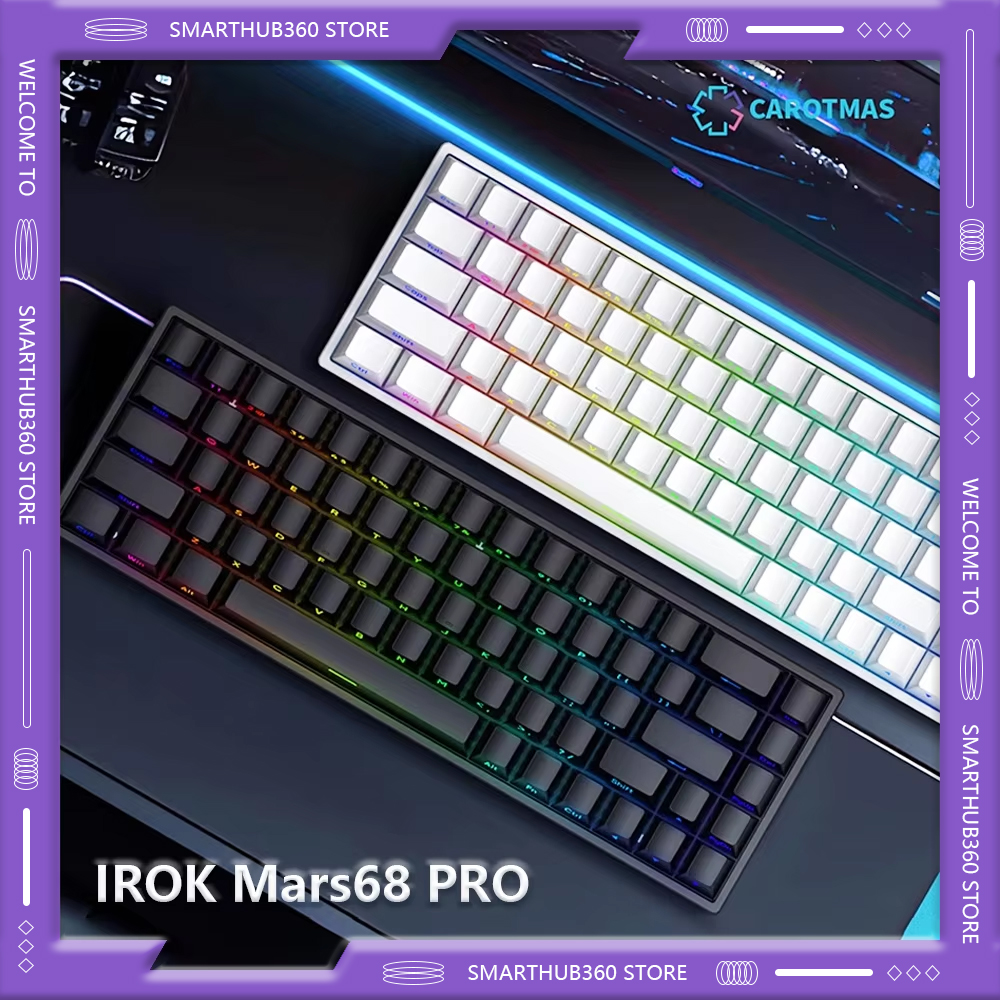 IROK Mars68 PRO Magnetic Switch RGB Wireless Mechanical Keyboard Long Battery Life Custom Swap Game Keyboards PC Accessories