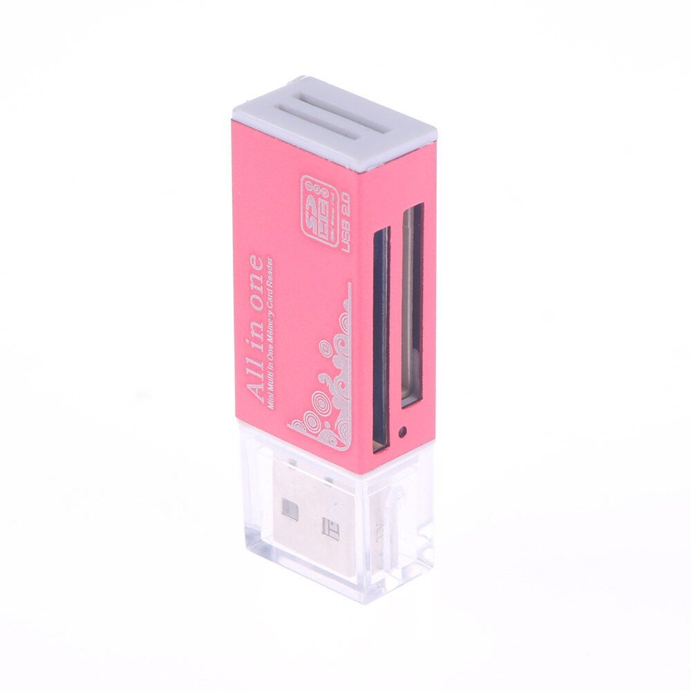 Kortlæser lille usb 2.0 multi hukommelseskortlæser adapter til micro sd sdhc tf  m2 mmc