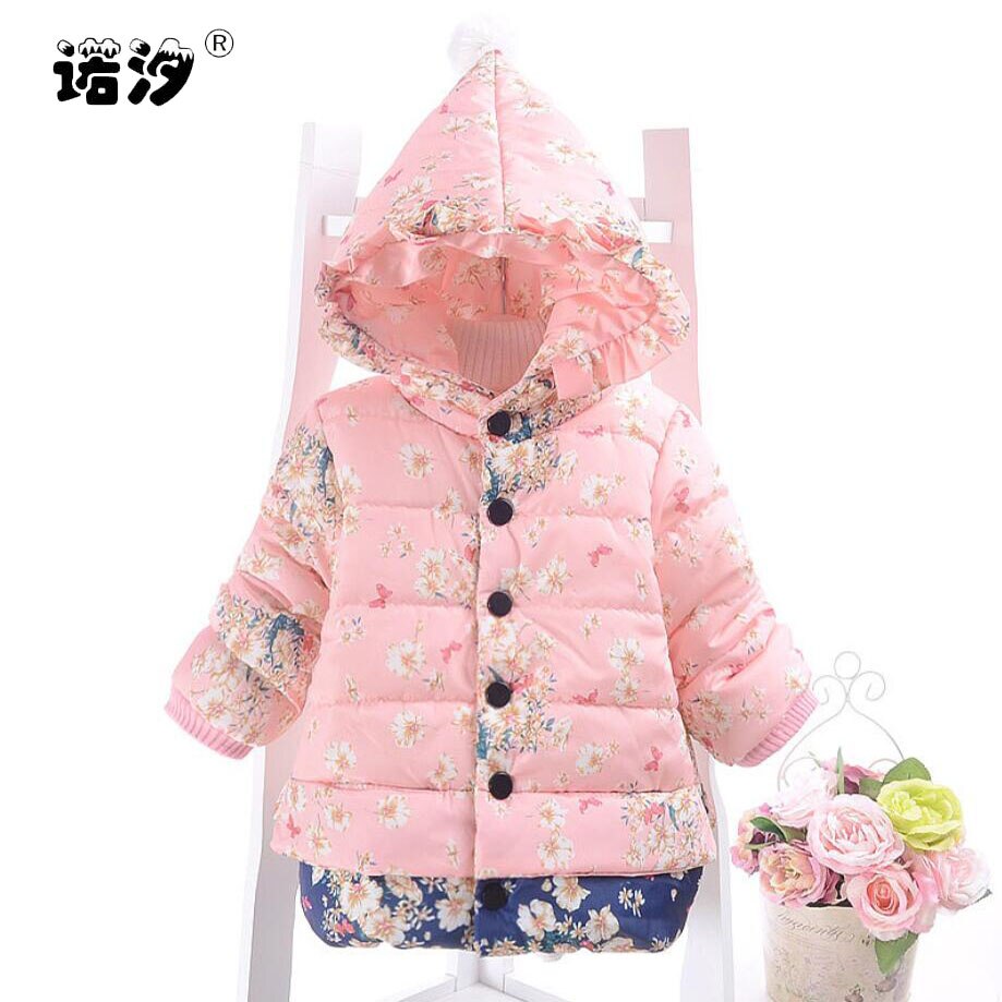 Babykleertjes kinderen Lam kasjmier winter jas meisjes katoenen kapmantel kinderen harte kleding meisjes leuke tops uitloper 0- 3 t: pink / 12m